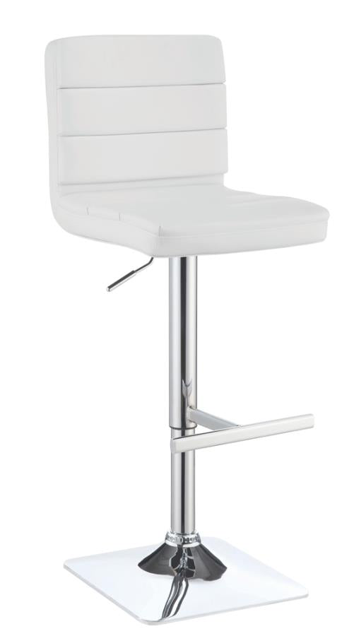 Bianca White Adjustable Bar Stool