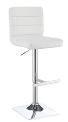 Bianca White Adjustable Bar Stool