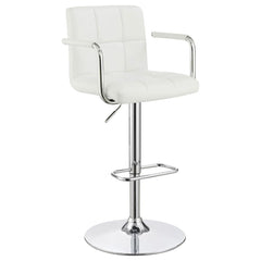 Palomar White Adjustable Bar Stool