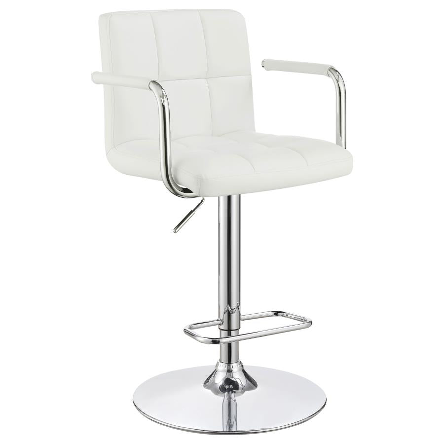 Palomar White Adjustable Bar Stool