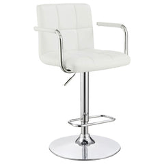 Palomar White Adjustable Bar Stool