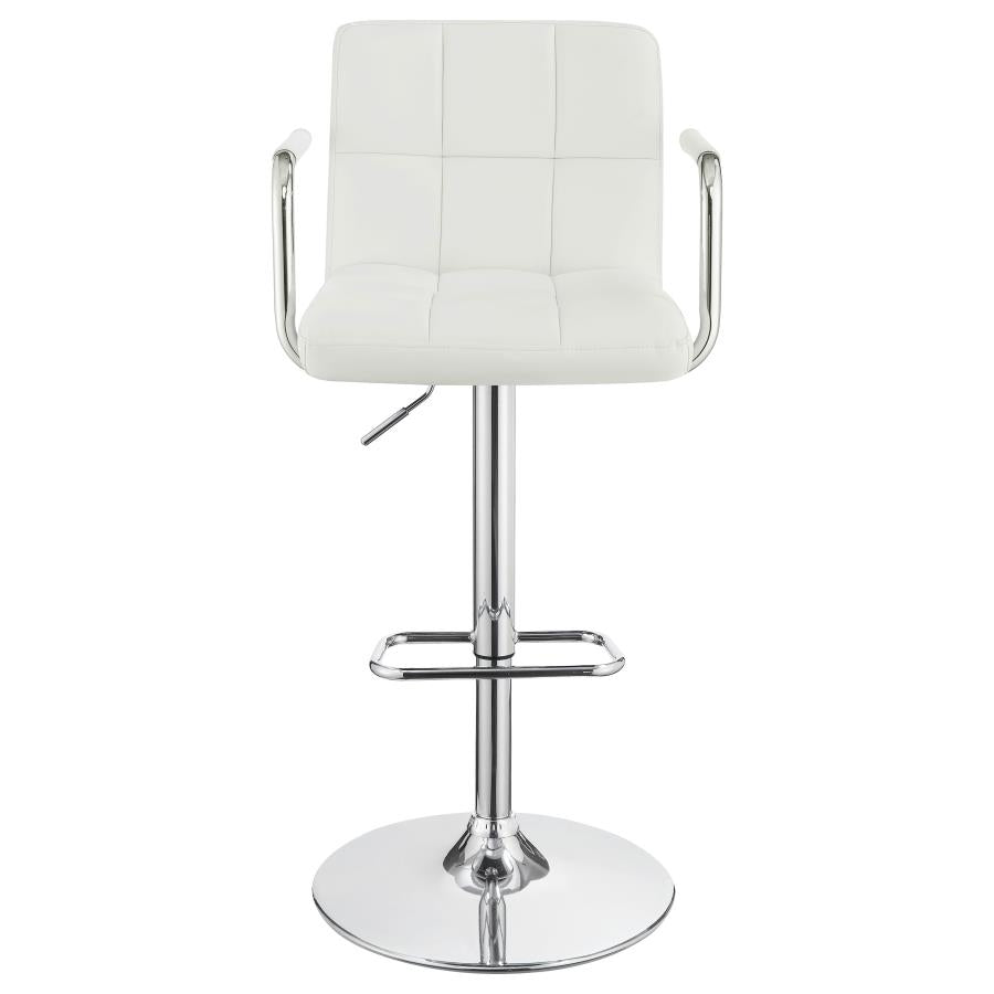 Palomar White Adjustable Bar Stool