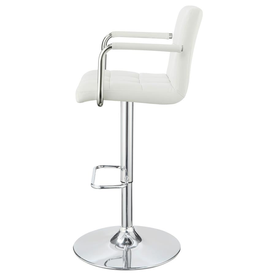 Palomar White Adjustable Bar Stool