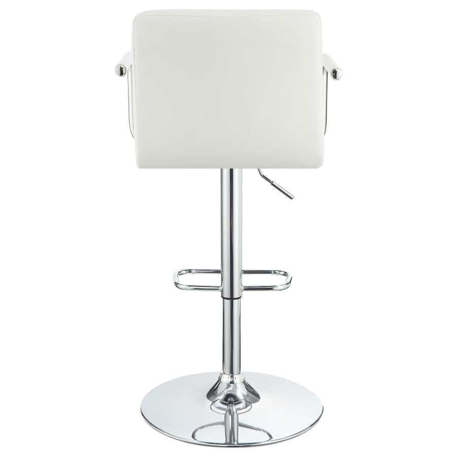 Palomar White Adjustable Bar Stool