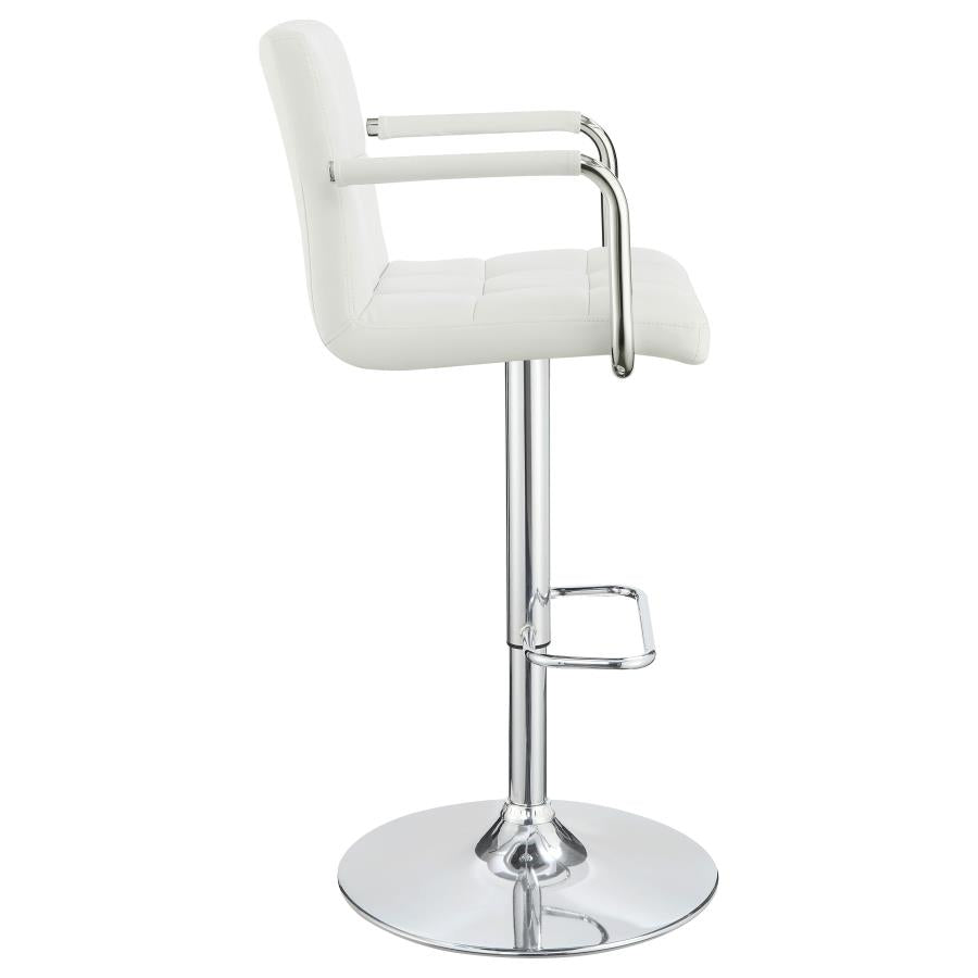 Palomar White Adjustable Bar Stool