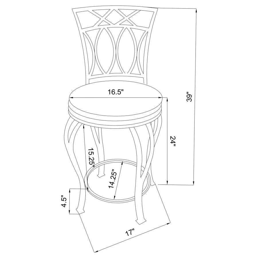 Adamsville Black Counter Stool