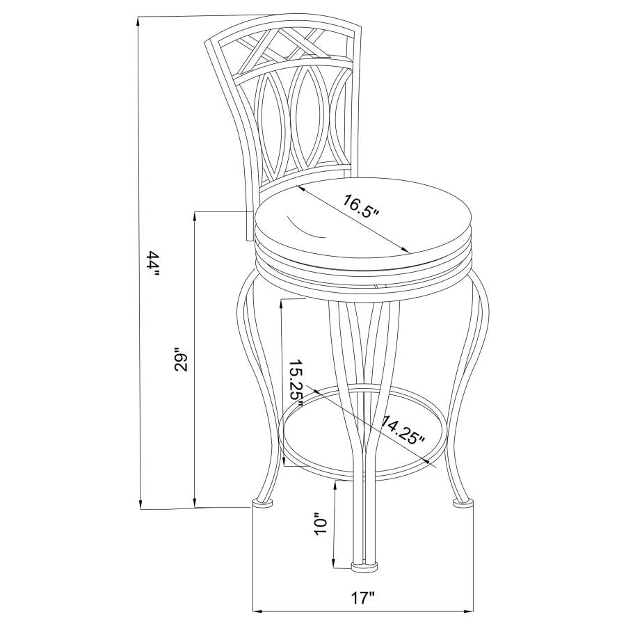 Adamsville Black Swivel Bar Stool