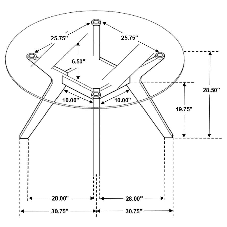 Paxton Brown Dining Table