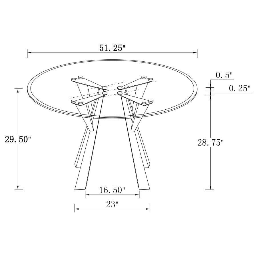 Alaia Silver Dining Table