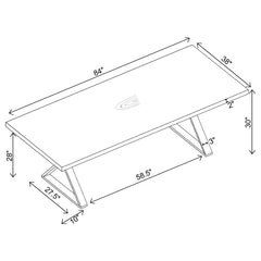 Conway Brown Dining Table