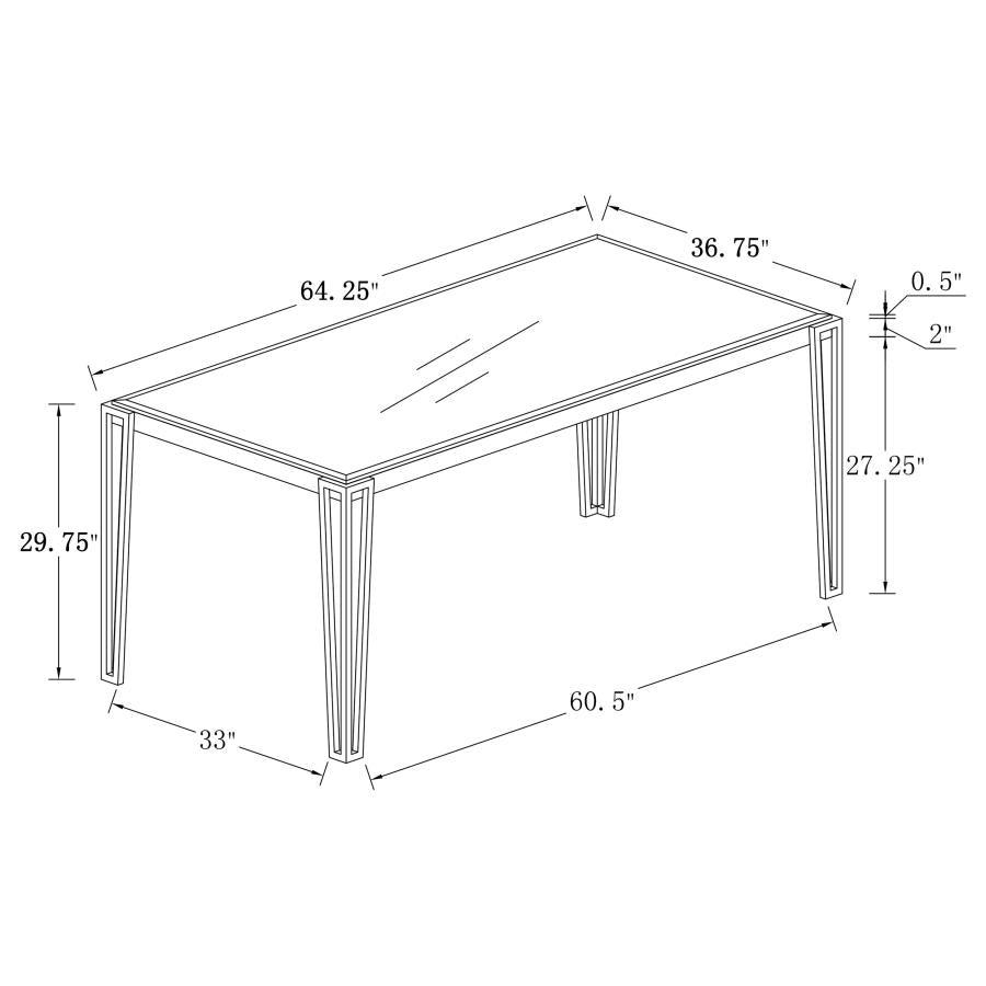 Pauline White Dining Table