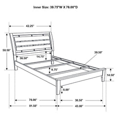 Serenity Brown Twin Bed