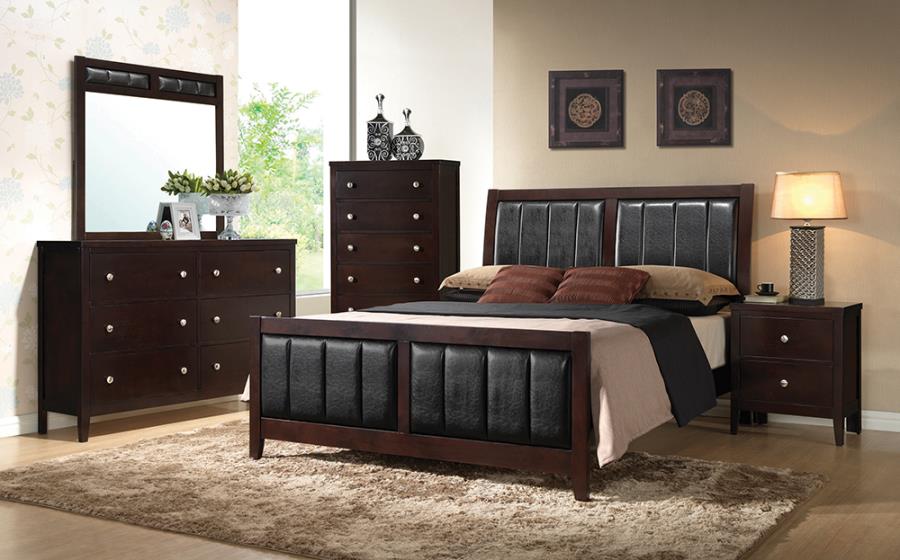 Carlton Brown Twin Bed 4 Pc Set