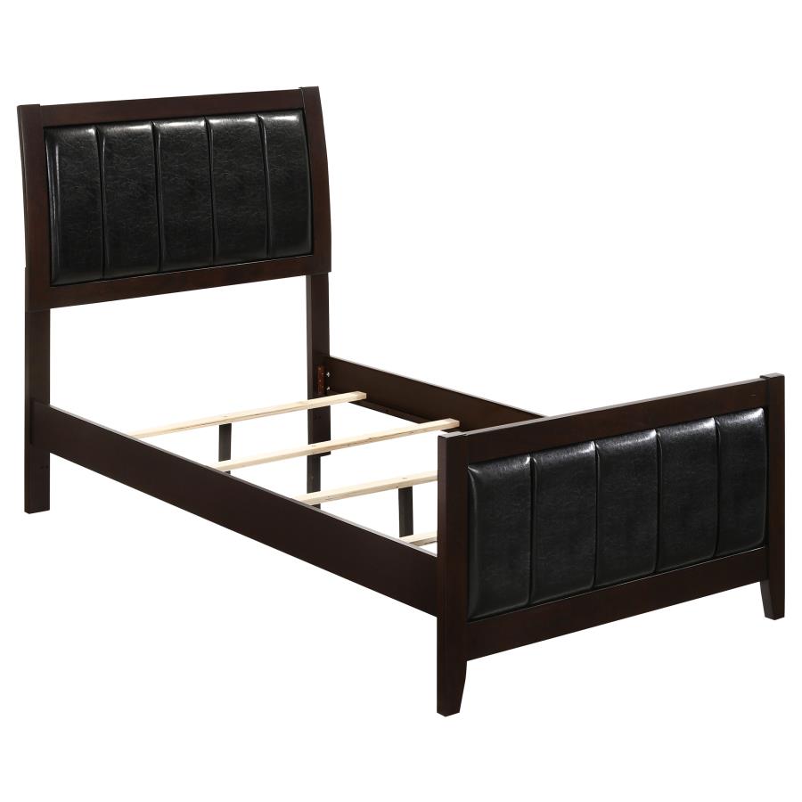 Carlton Brown Twin Bed 5 Pc Set