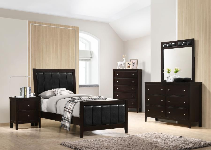 Carlton Brown Twin Bed