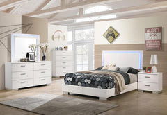 Felicity White Full Bed 5 Pc Set