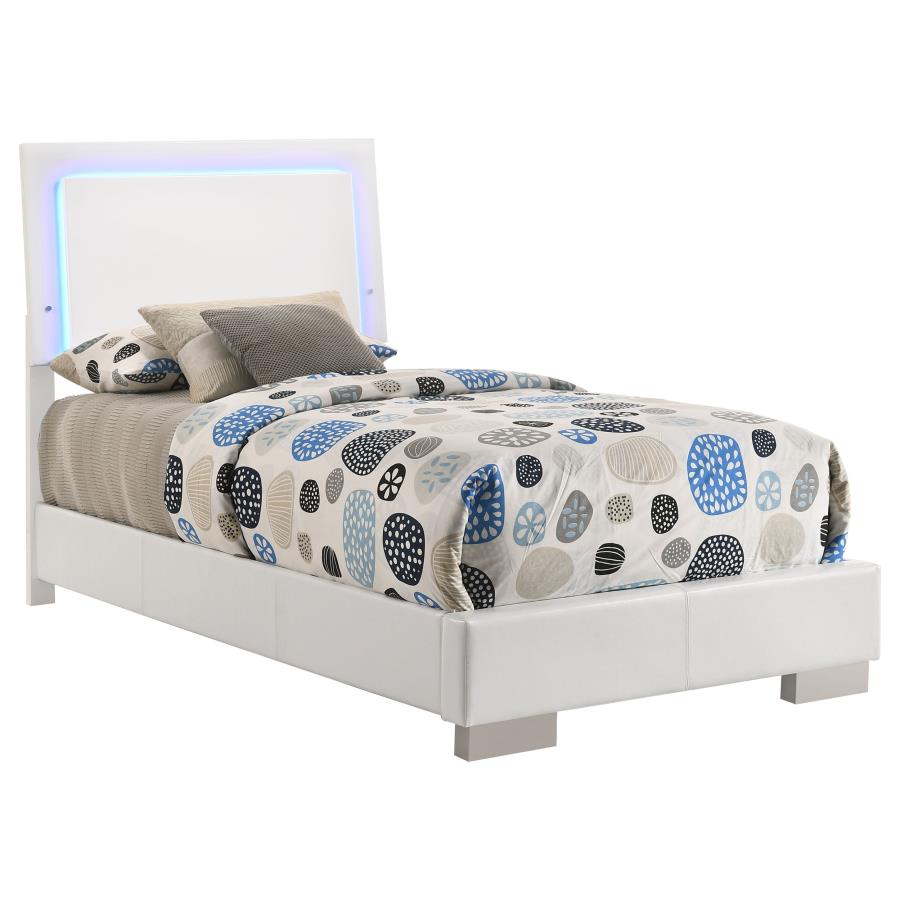 Felicity White Twin Bed 5 Pc Set