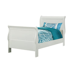 Louis Philippe White Twin Bed