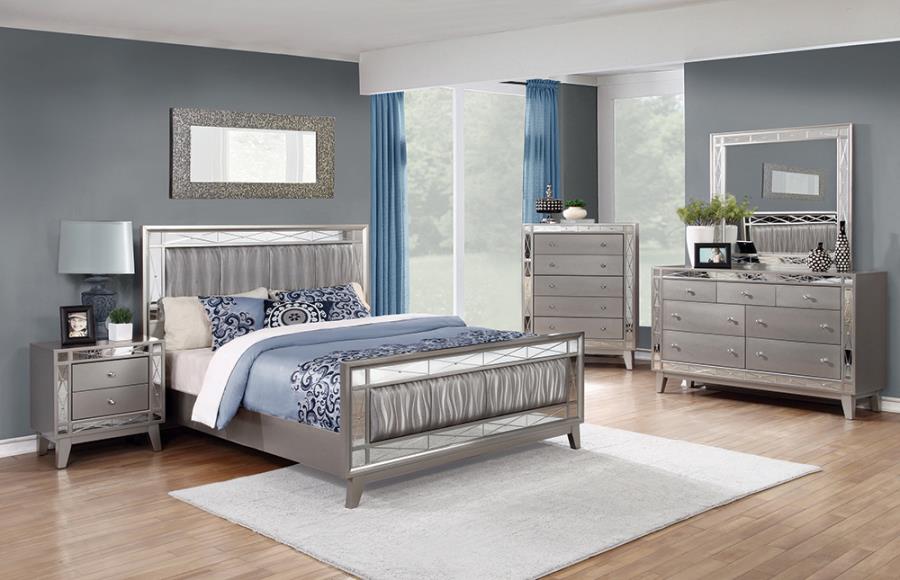 Leighton Silver Full Bed 5 Pc Set