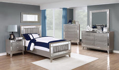 Leighton Silver Twin Bed