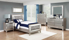 Leighton Silver Twin Bed