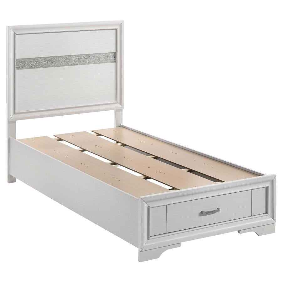 Miranda White Twin Bed 4 Pc Set