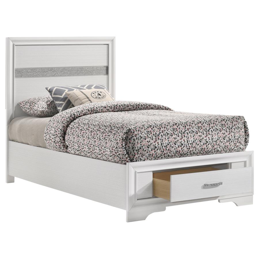 Miranda White Twin Storage Bed