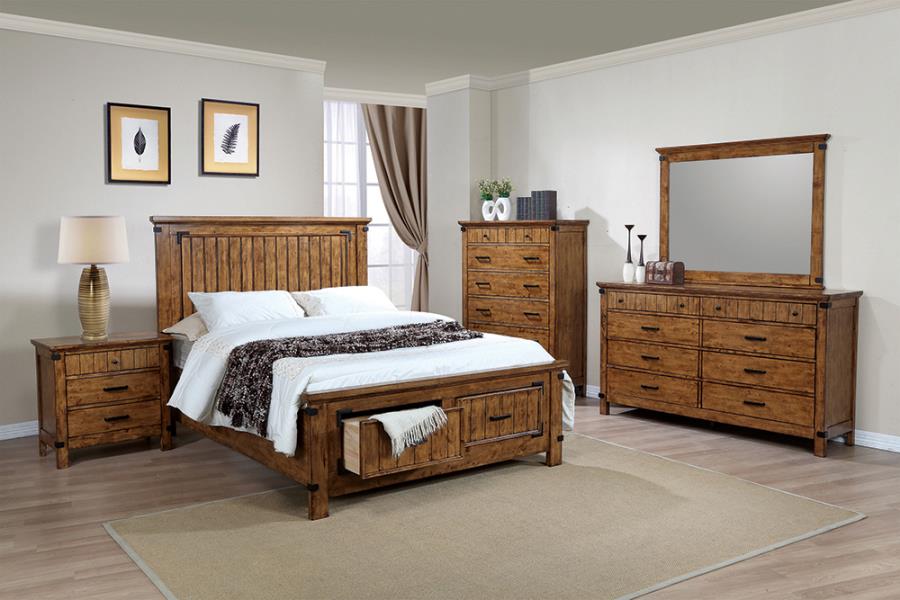 Brenner Brown Full Bed 4 Pc Set