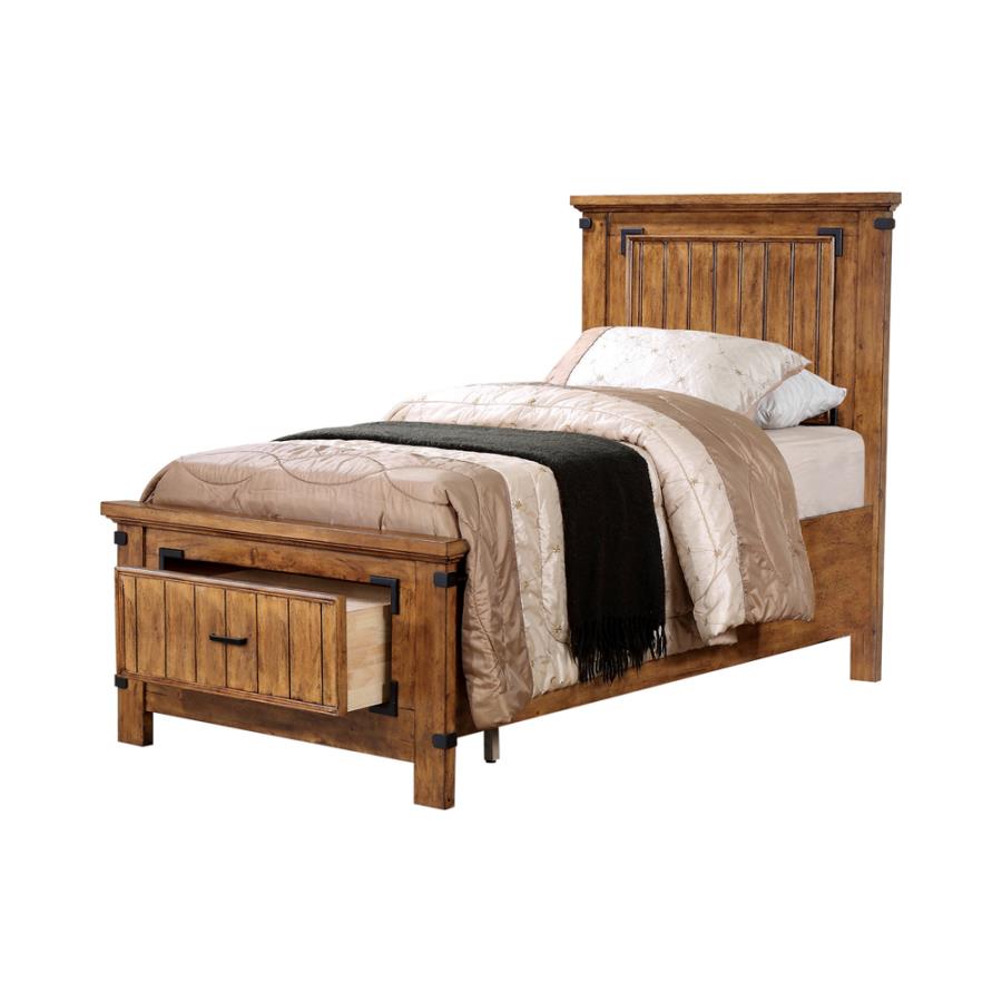 Brenner Brown Twin Storage Bed