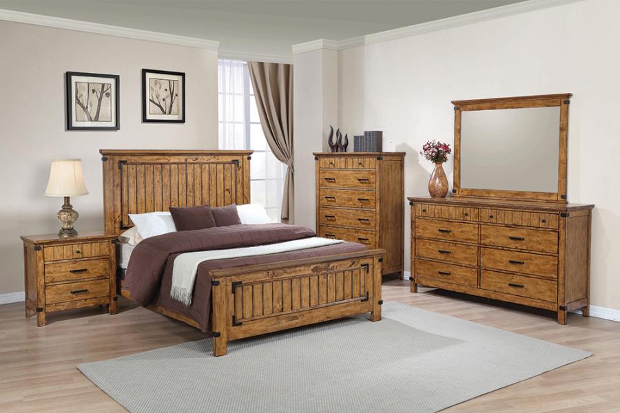 Brenner Brown Full Bed 4 Pc Set