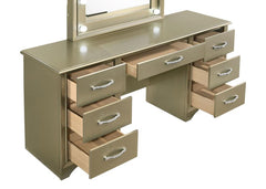 Beaumont Gold Vanity Table & Mirror