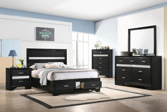 Miranda Black Full Bed 5 Pc Set