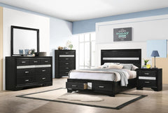 Miranda Black Full Bed 5 Pc Set