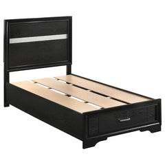 Miranda Black Twin Bed 5 Pc Set