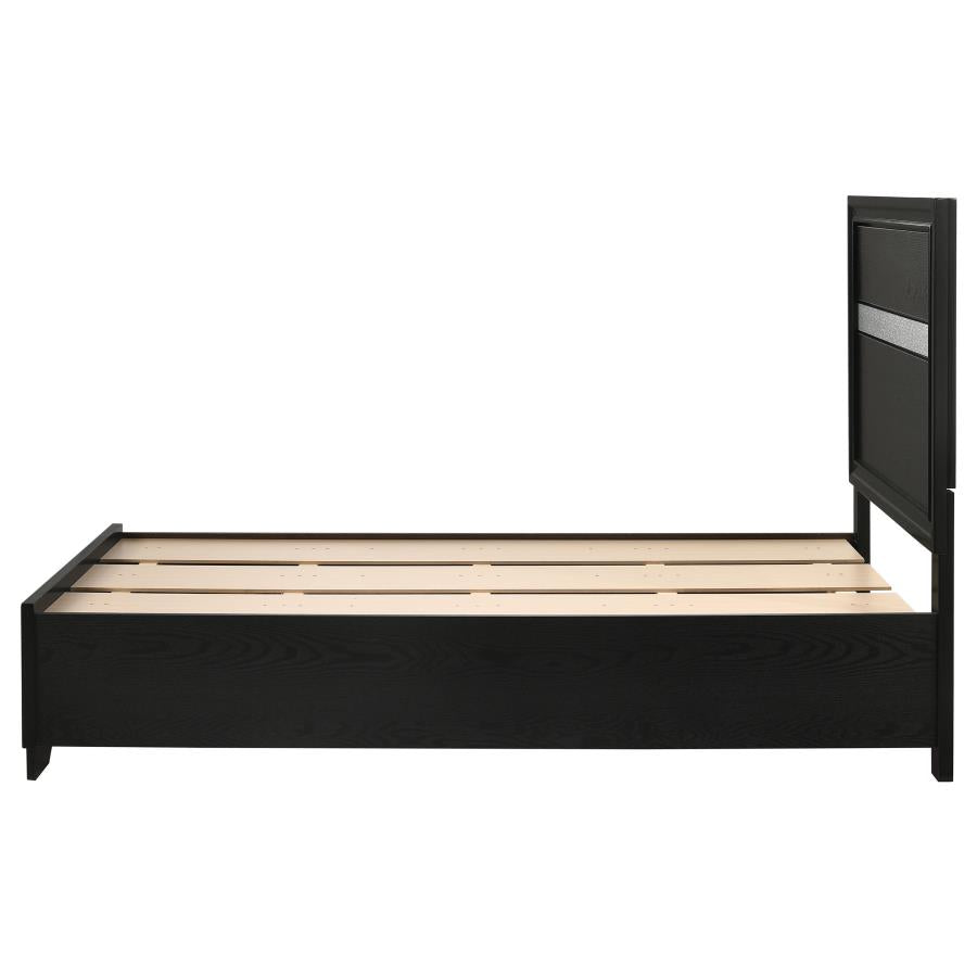 Miranda Black Twin Storage Bed