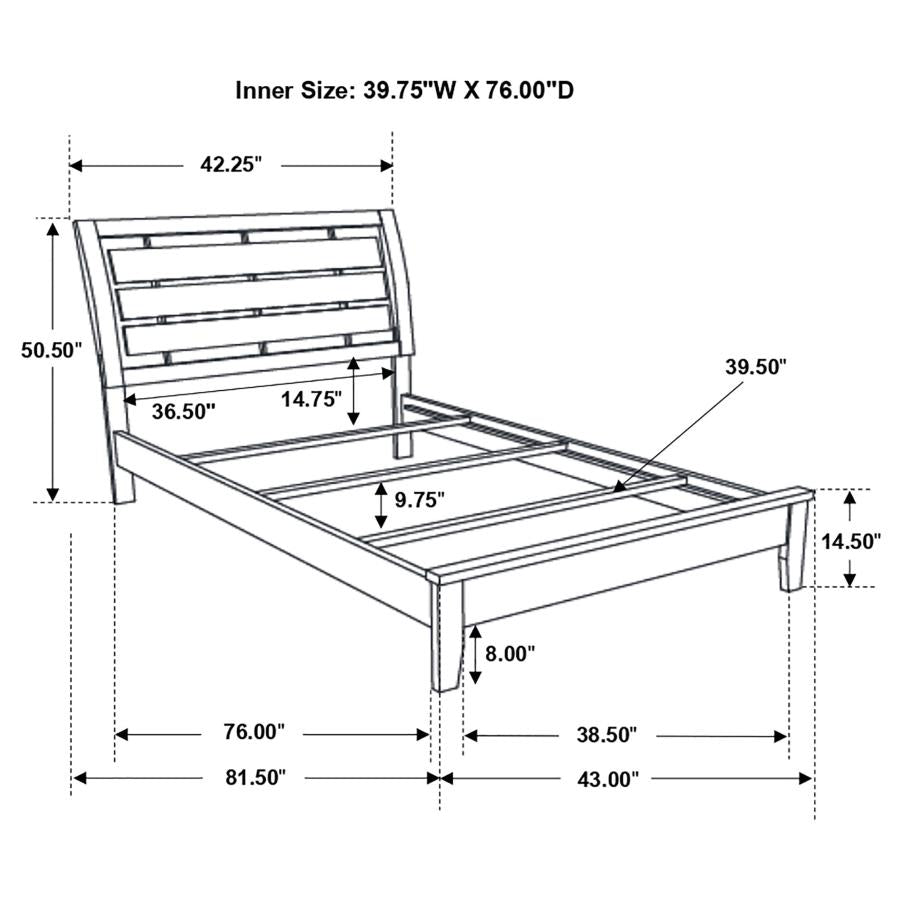 Serenity Grey Twin Bed 5 Pc Set