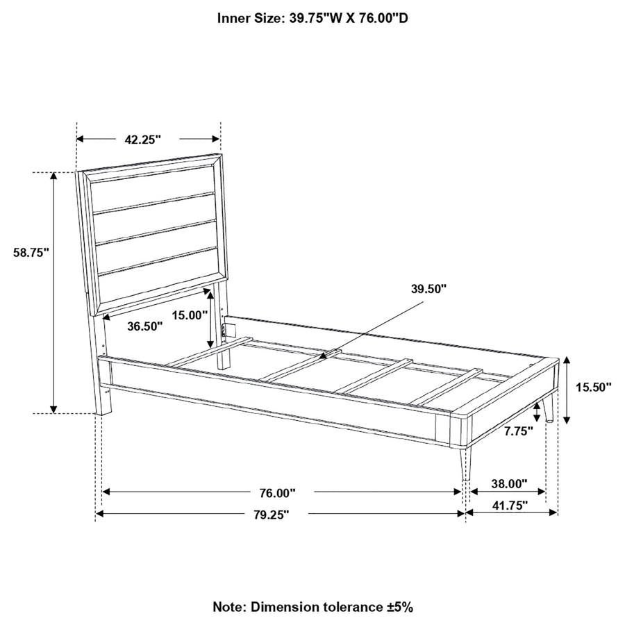 Ramon Silver Twin Bed