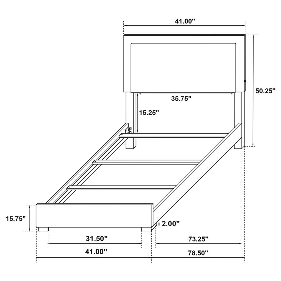 Marceline White Twin Bed