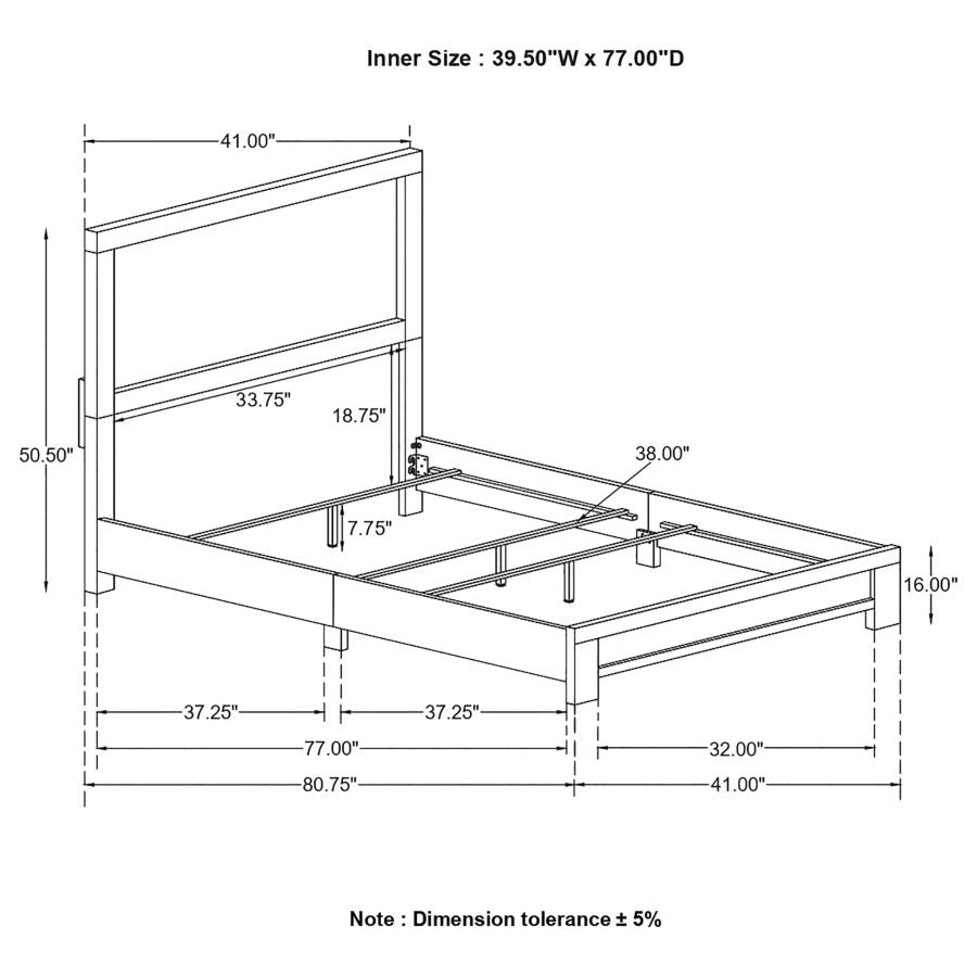 Sidney Brown Twin Bed