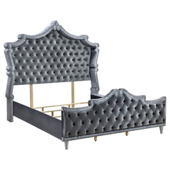 Antonella Grey Eastern King Bed 5 Pc Set