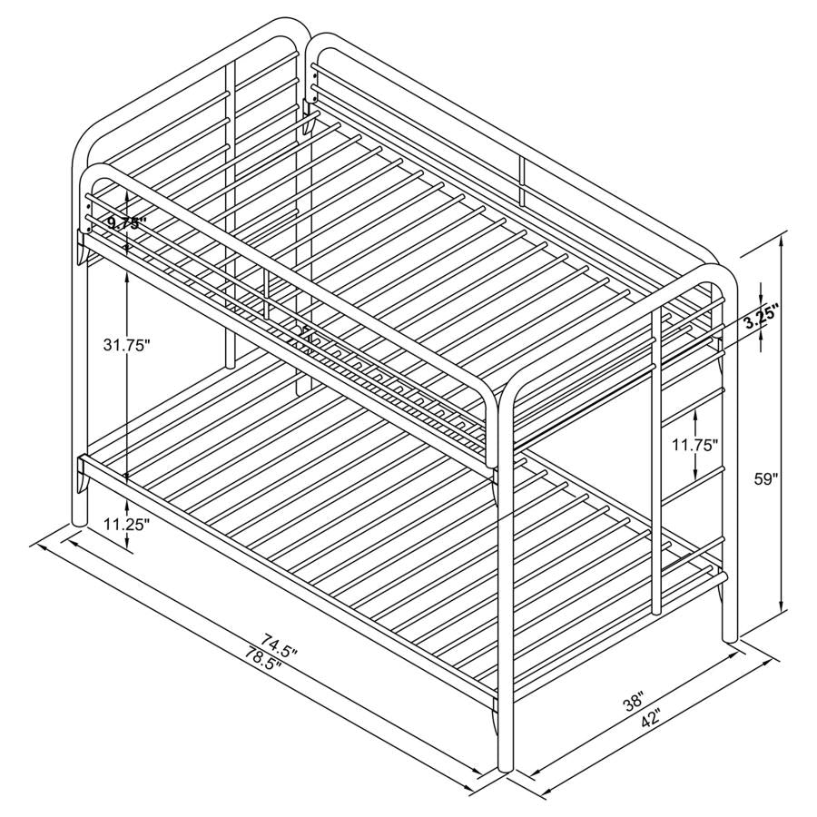 Morgan Black Twin / Twin Bunk Bed