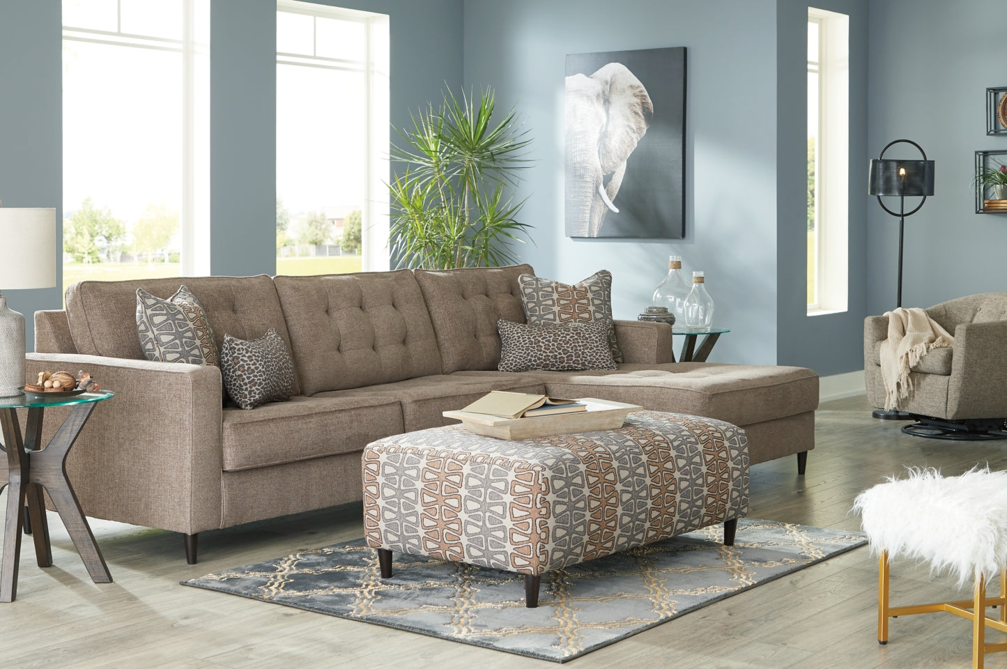 Flintshire Oversized Accent Ottoman - The Bargain Furniture