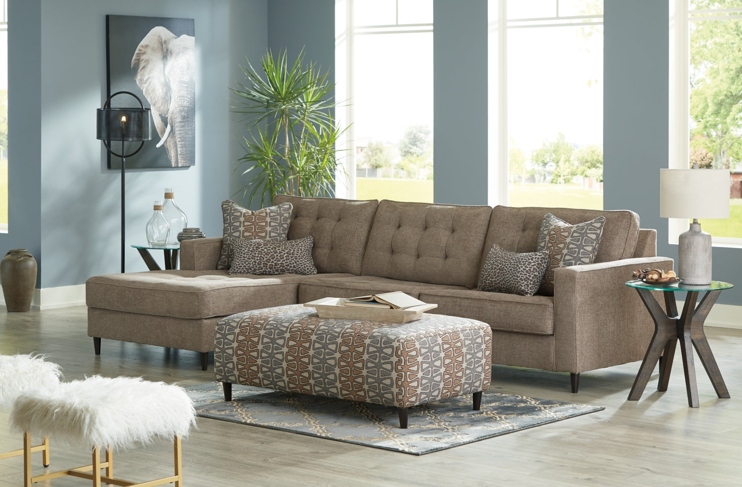 Flintshire 2-Piece Sectional with Ottoman - PKG001029