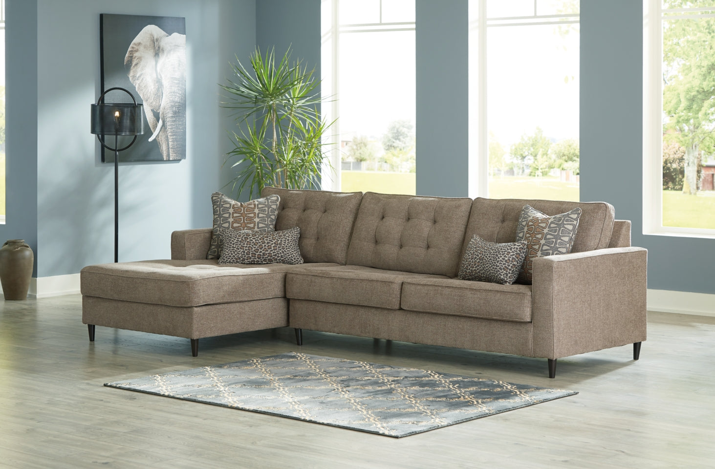 Flintshire 2-Piece Sectional with Ottoman - PKG001029