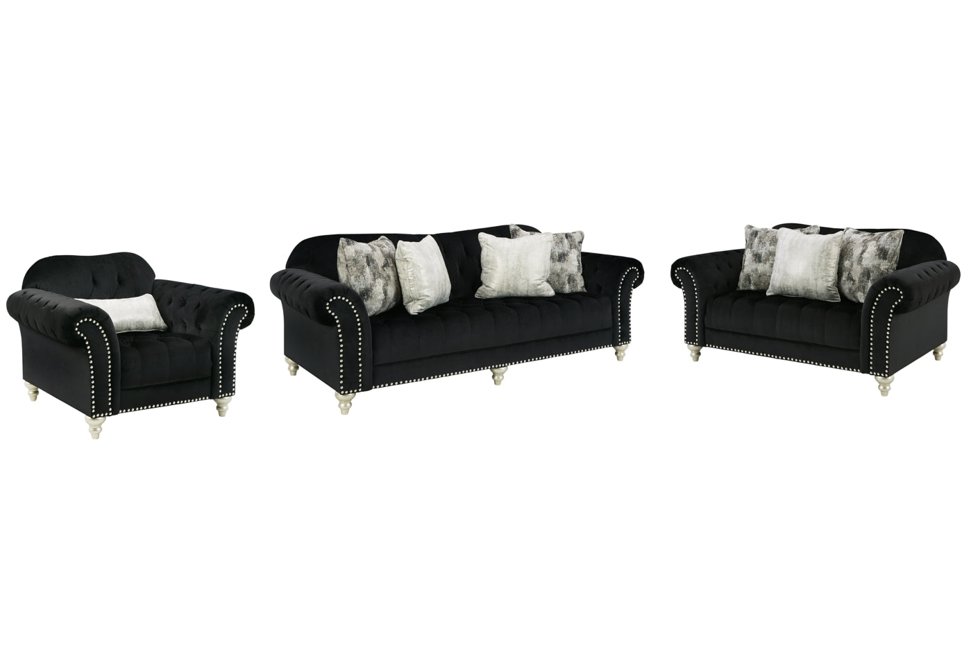 Harriotte Sofa, Loveseat and Chair - PKG010931