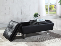 Dilleston Black Storage Ottoman