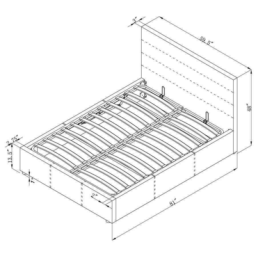 Riverbend Black Full Storage Bed