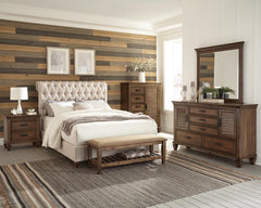 Devon Brown Full Bed 4 Pc Set