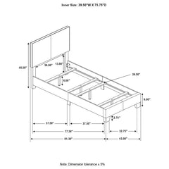 Dorian Brown Twin Bed