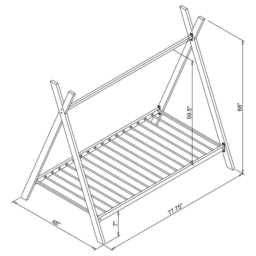 Fultonville Pink Twin Tent Bed